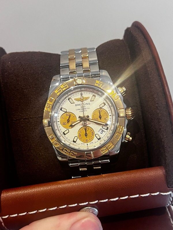 BREITLING CHRONOMAT 41mm ROSE GOLD STAINLESS STEEL ref: CB0140 FULL SET - Image 3