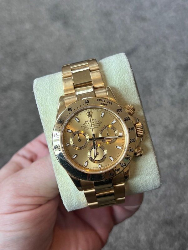 2005 Rolex Cosmograph Daytona Solid Yellow Gold 116528 With 2021 ROLEX SERVICE - Image 2