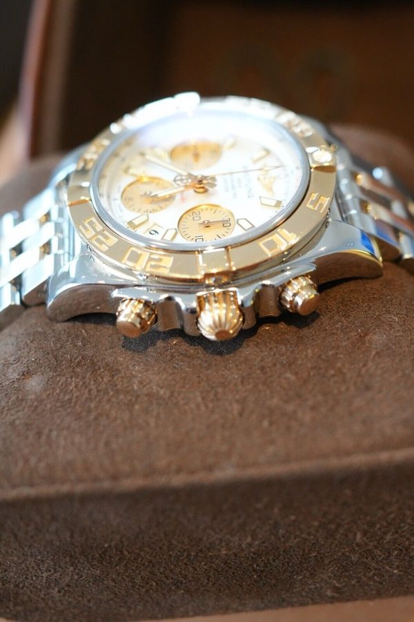 BREITLING CHRONOMAT 41mm ROSE GOLD STAINLESS STEEL ref: CB0140 FULL SET - Image 12