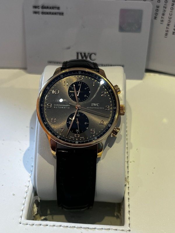 IWC Portugieser Chronograph 18K Rose Gold Watch IW371482 FULL SET - Image 5