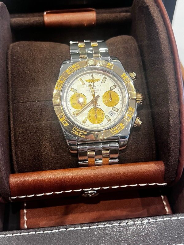 BREITLING CHRONOMAT 41mm ROSE GOLD STAINLESS STEEL ref: CB0140 FULL SET