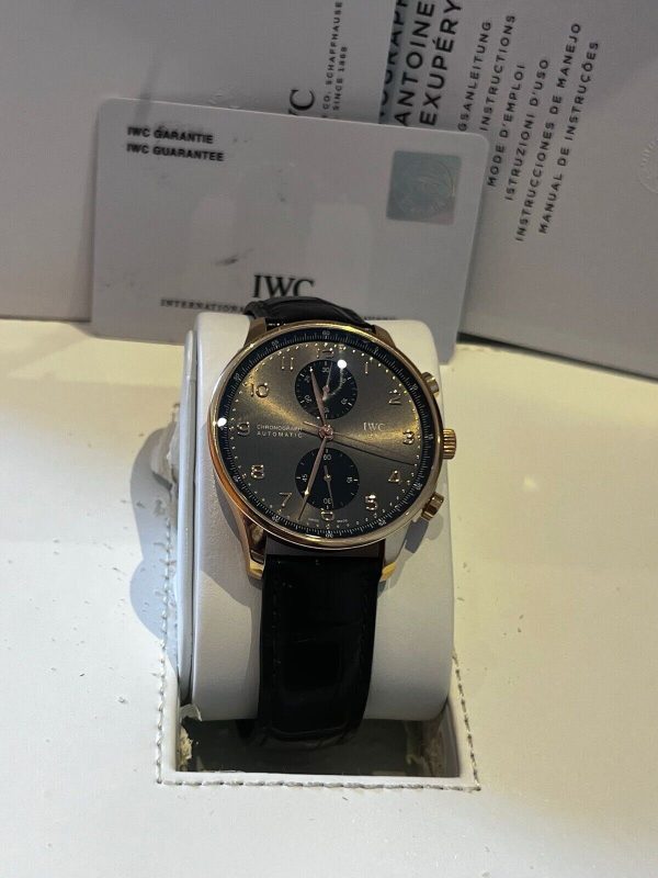 IWC Portugieser Chronograph 18K Rose Gold Watch IW371482 FULL SET - Image 6