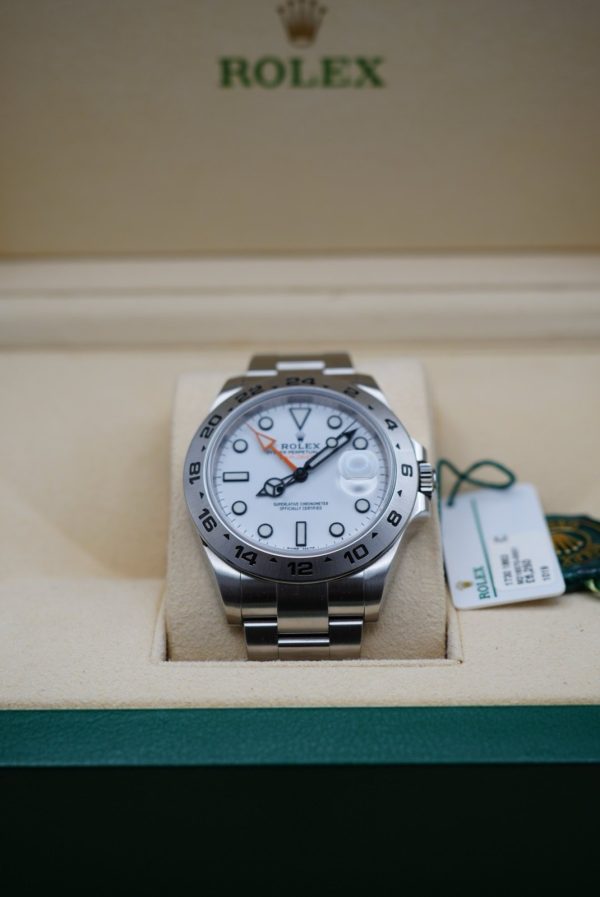 Rolex Explorer II 216570 42 mm Polar White Dial Stainless Steel 2019 FULL SET - Image 2