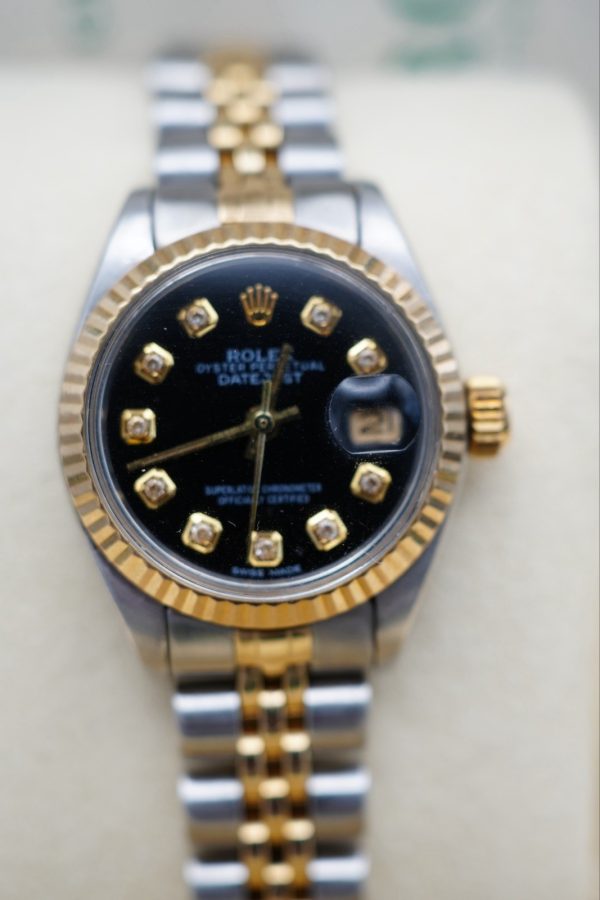Rolex Datejust 26mm 6917 Steel & Gold Black Diamond Dial - Box and papers - Image 3