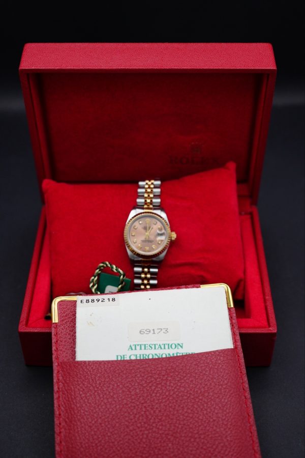 Rolex Datejust 69173 26mm Pink Diamond Dial - Box & Papers 1992 - Image 3
