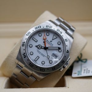 Rolex Explorer II 216570 42 mm Polar White Dial Stainless Steel 2019 FULL SET