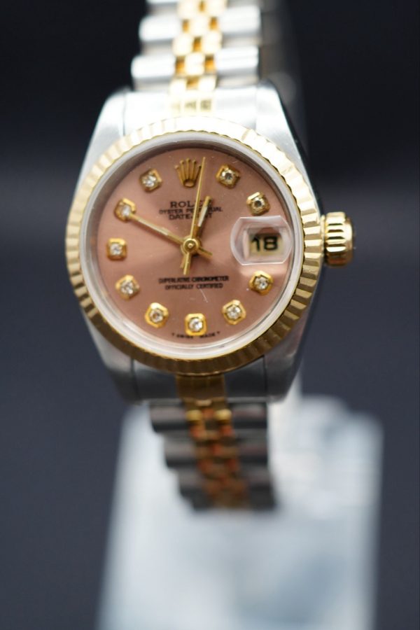 Rolex Datejust 69173 26mm Pink Diamond Dial - Box & Papers 1992 - Image 9