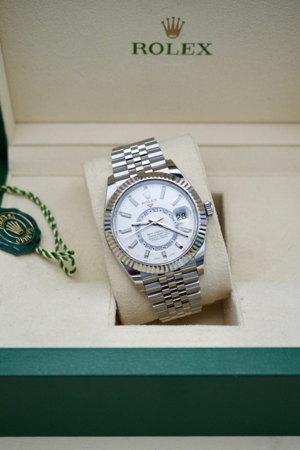 2022 Rolex SkyDweller 326934 White Dial Jubilee Bracelet Box & Papers - Image 2