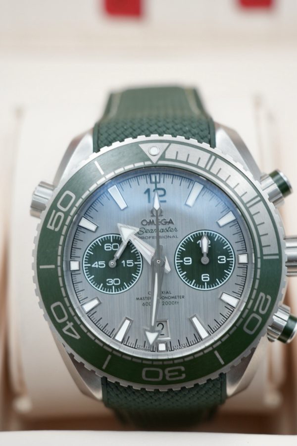 Omega Seamaster Planet Ocean Chrono Khaki Green 45.5mm - 2024 MINT With Receipt - Image 2