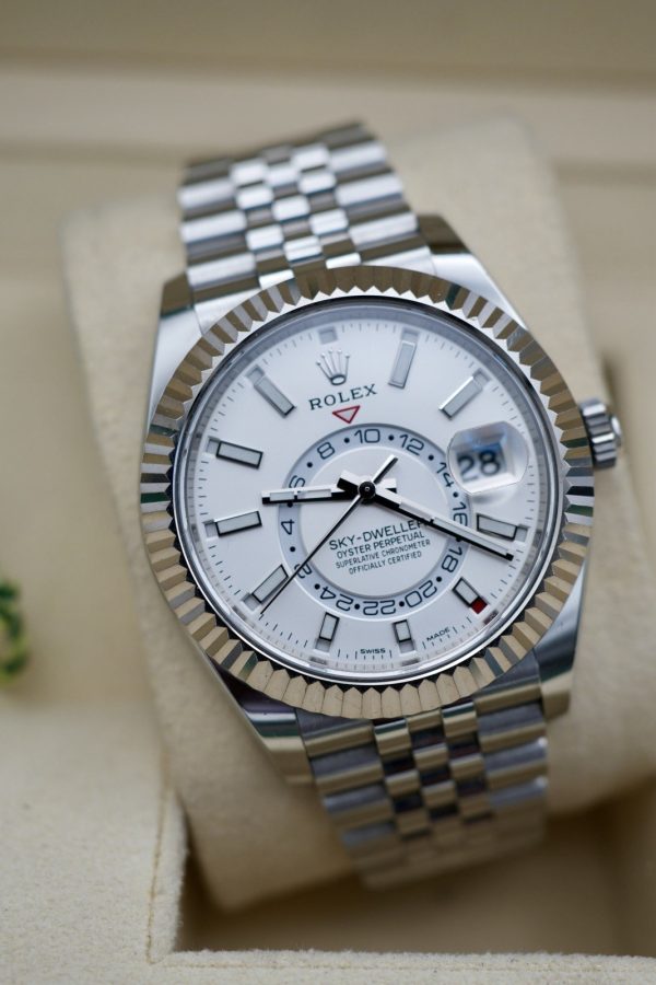 2022 Rolex SkyDweller 326934 White Dial Jubilee Bracelet Box & Papers