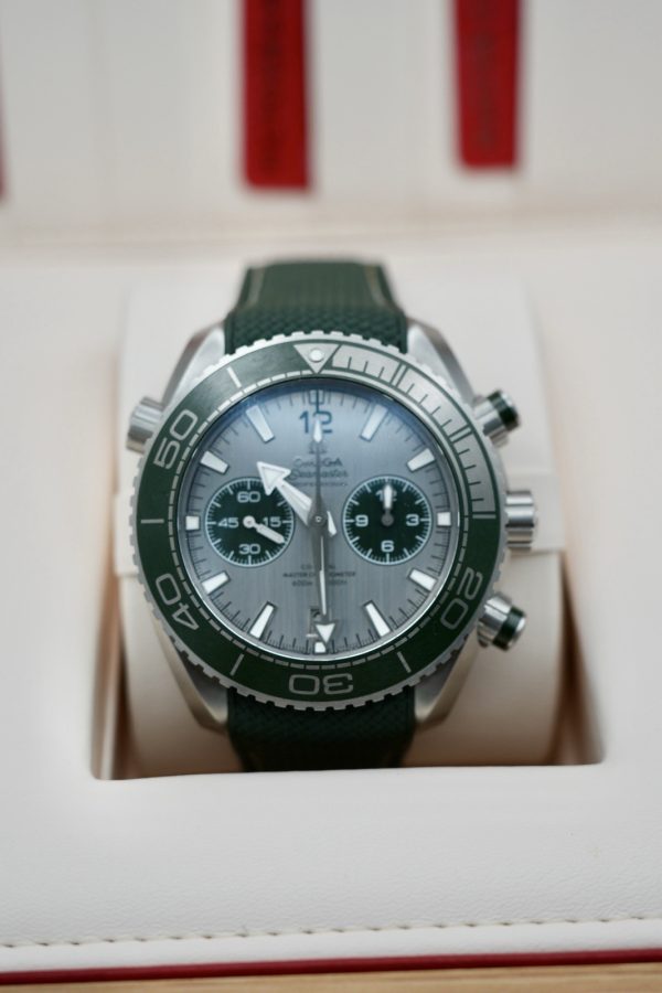Omega Seamaster Planet Ocean Chrono Khaki Green 45.5mm - 2024 MINT With Receipt