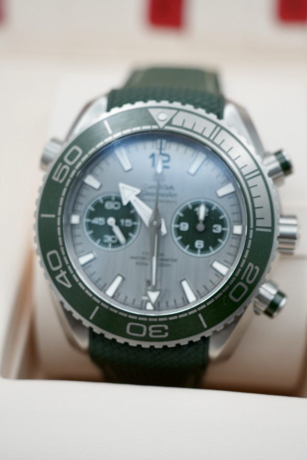 Omega Seamaster Planet Ocean Chrono Khaki Green 45.5mm - 2024 MINT With Receipt - Image 4