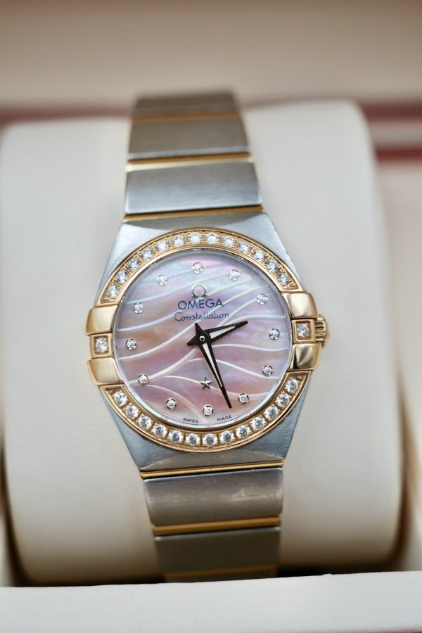 Omega Constellation 123.25.24.60.55.010 PINK MOTHER OF PEARL DIAL - ALL FACTORY