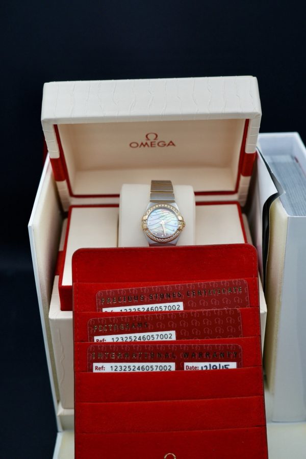Omega Constellation 123.25.24.60.55.010 PINK MOTHER OF PEARL DIAL - ALL FACTORY - Image 7