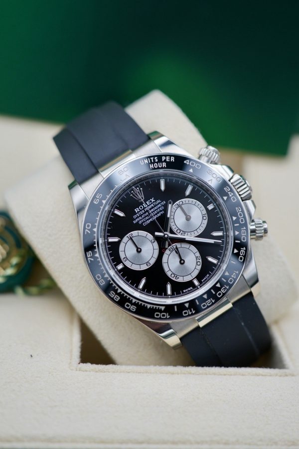 2024 ROLEX Cosmograph Daytona 126519LN White Gold Black Dial Oysterflex B&P