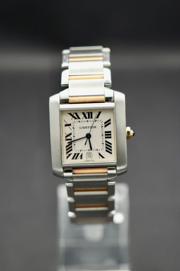 Cartier Tank Francaise Ref.2302 Steel & Rose Gold Watch - Image 3