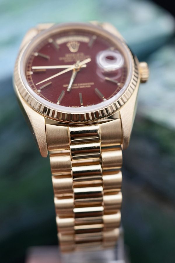 ROLEX Day-Date 36 18038 EXTREMELY RARE OXBLOOD STELLA DIAL - 1980 - Image 13