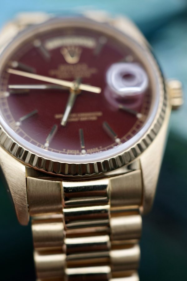 ROLEX Day-Date 36 18038 EXTREMELY RARE OXBLOOD STELLA DIAL - 1980 - Image 14