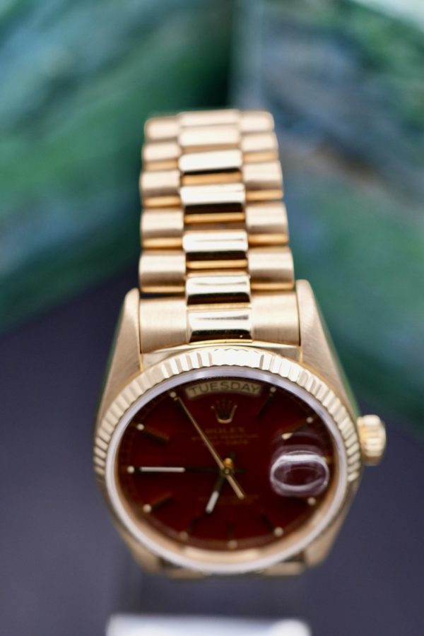 ROLEX Day-Date 36 18038 EXTREMELY RARE OXBLOOD STELLA DIAL - 1980 - Image 15