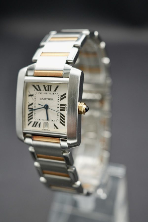 Cartier Tank Francaise Ref.2302 Steel & Rose Gold Watch - Image 4