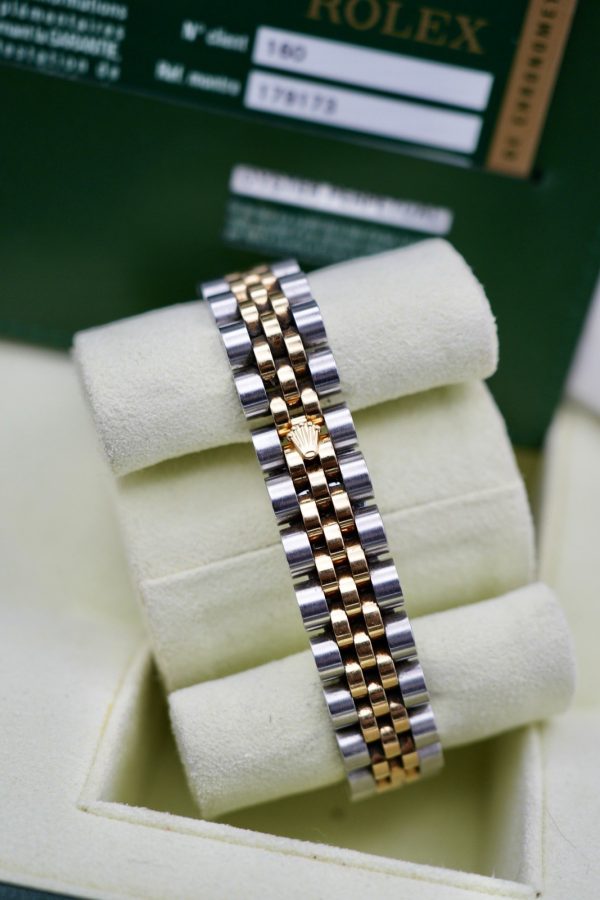 Rolex Datejust 26 179173 White Roman Dial Steel & Gold - FULL SET W Receipt - Image 8
