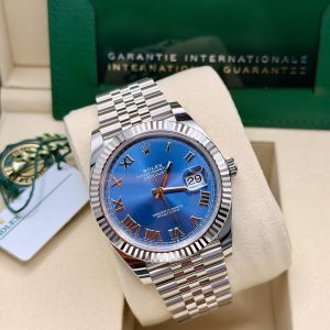 BRAND NEW UNWORN Rolex Datejust 41mm Steel & White Gold 126334 Azzuro Blue
