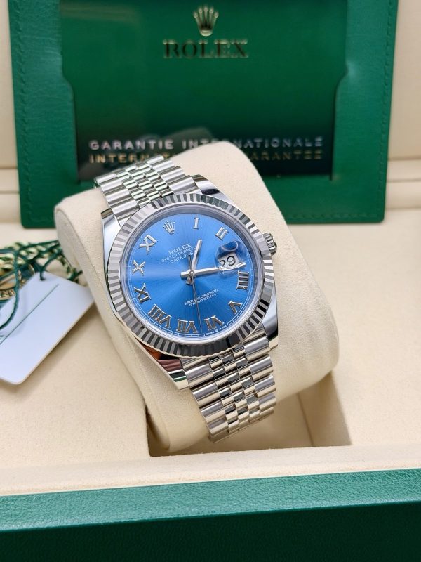 BRAND NEW UNWORN Rolex Datejust 41mm Steel & White Gold 126334 Azzuro Blue - Image 3