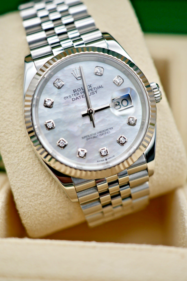 2023 Rolex 126234 Datejust 36 Mother of Pearl Diamond Dial FULL SET! - Image 4