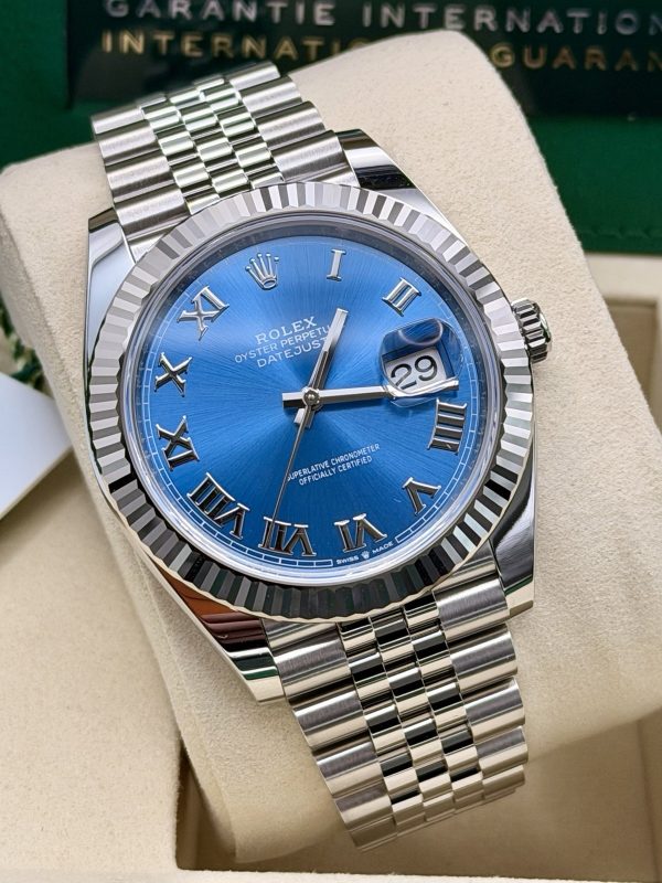 BRAND NEW UNWORN Rolex Datejust 41mm Steel & White Gold 126334 Azzuro Blue - Image 4