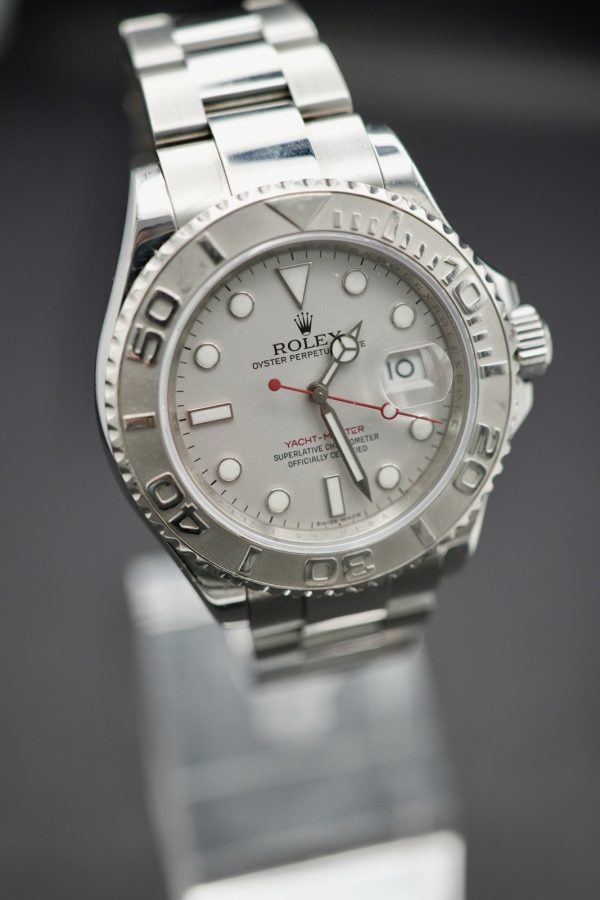 Rolex Yacht Master 40 16622 40 mm Platinum Dial Stainless Steel 2008 Watch - Image 8
