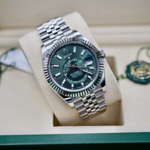 2025 UNWORN Rolex Sky Dweller 336934 Mint Green Dial - Jubilee FULL SET