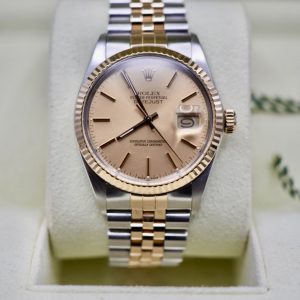Rolex Datejust Gold Men's Watch - 16013 box and papers