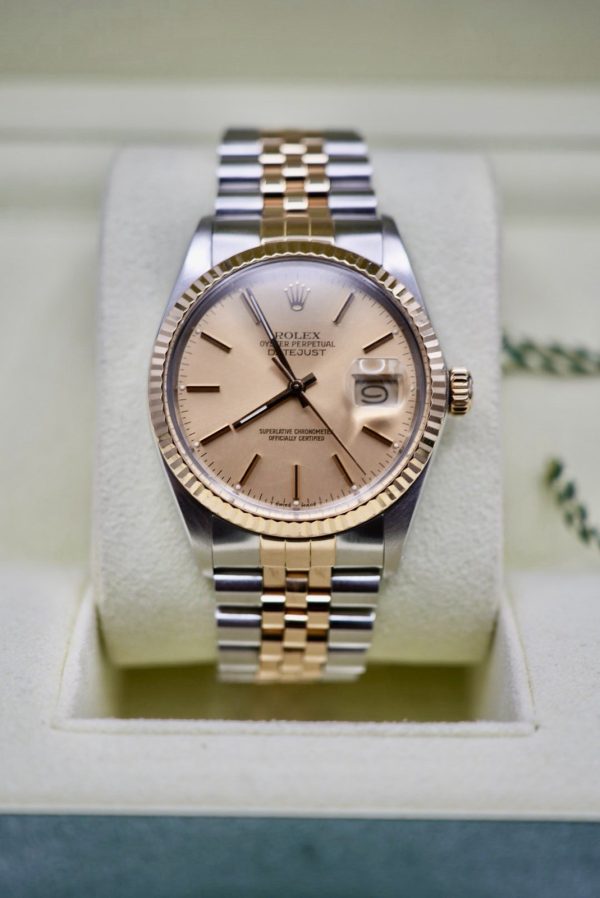 Rolex Datejust Gold Men's Watch - 16013 box and papers