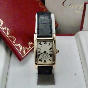 Cartier Tank Americaine 8012905 box and papers 18ct solid gold