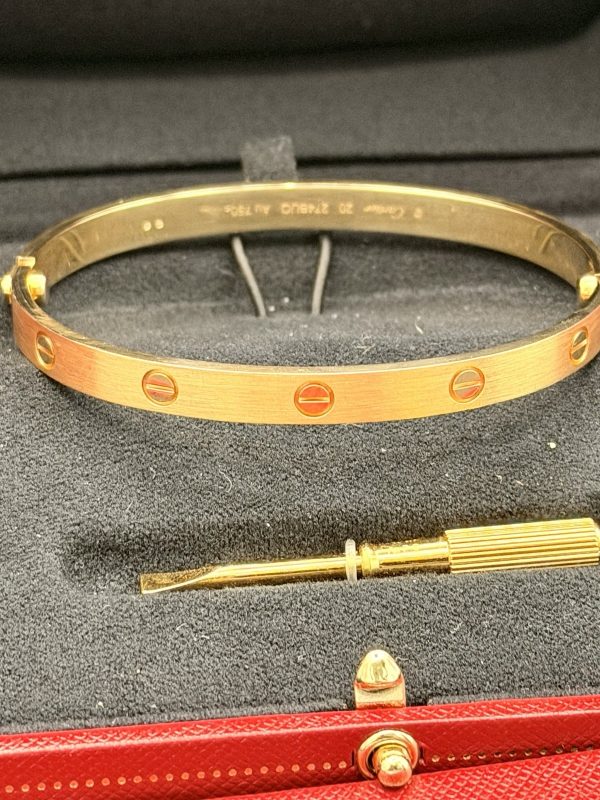 2025 Cartier Love Bracelet Yellow Brushed Gold Size 20 B6077017 RRP: £7,050 - Image 3
