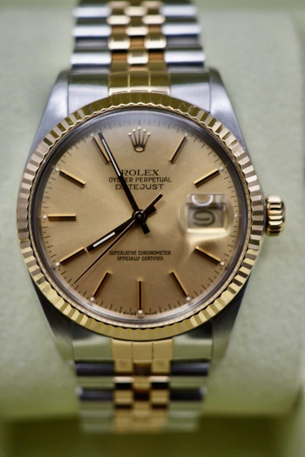 Rolex Datejust Gold Men's Watch - 16013 box and papers - Image 4