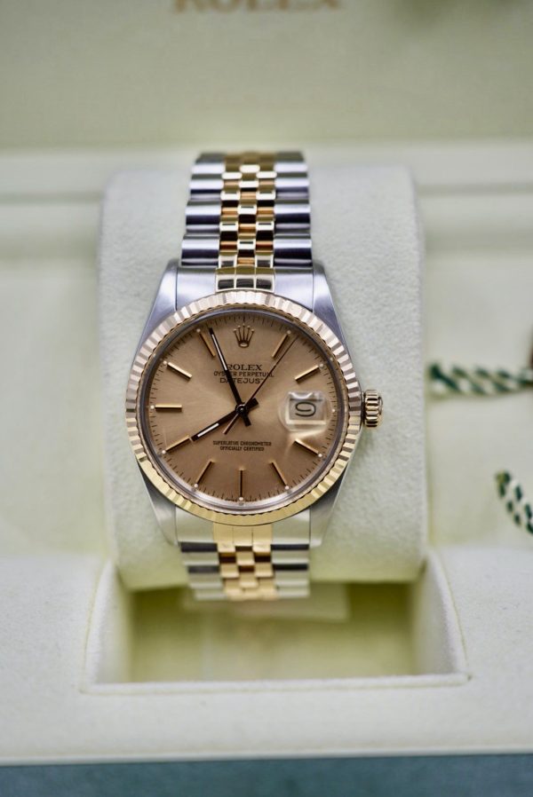 Rolex Datejust Gold Men's Watch - 16013 box and papers - Image 7
