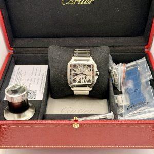 Cartier Santos De Cartier Skeleton 40mm Stainless Steel WHSA0015 2022 FULL SET
