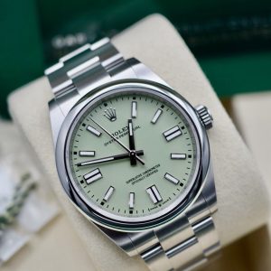 2025 Unworn Rolex Oyster Perpetual OP41 41mm Pistachio Green Dial 124300