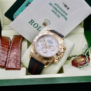 Rolex Daytona 116518 Full set 2001 With Brown Leather Strap and Rubber B Strap